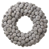 21" Pine Cone Wreath  Gray