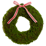 19.5-in Moss Wreath  Green