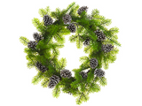 30" Norway Spruce Wreath With Pine Cone Green Brown