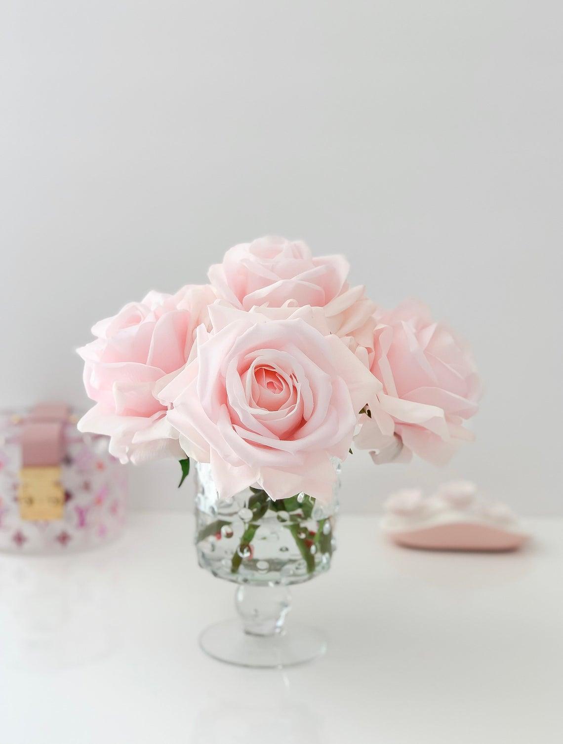 Large Rose Arrangement in Blush/Baby Pink - Flovery