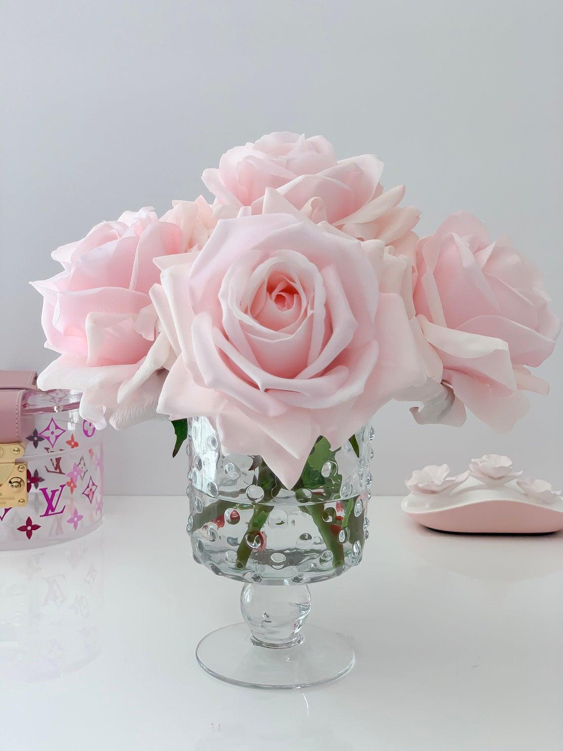 Large Rose Arrangement in Blush/Baby Pink - Flovery