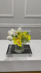 Real Touch Tulips and Orchids French Country Arrangement.