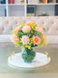 Centerpiece Arrangement- Ivory/Orange Rose Real Touch Arrangements-Real Touch Flowers Centerpiece -Faux Floral Arrangement - Flovery