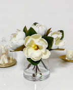Premium Real Touch White/Cream Magnolia Arrangement - Flovery