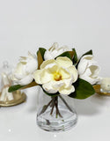 Premium Real Touch White/Cream Magnolia Arrangement - Flovery