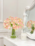 Real Touch Calla Lily Centerpiece in Glass Vase