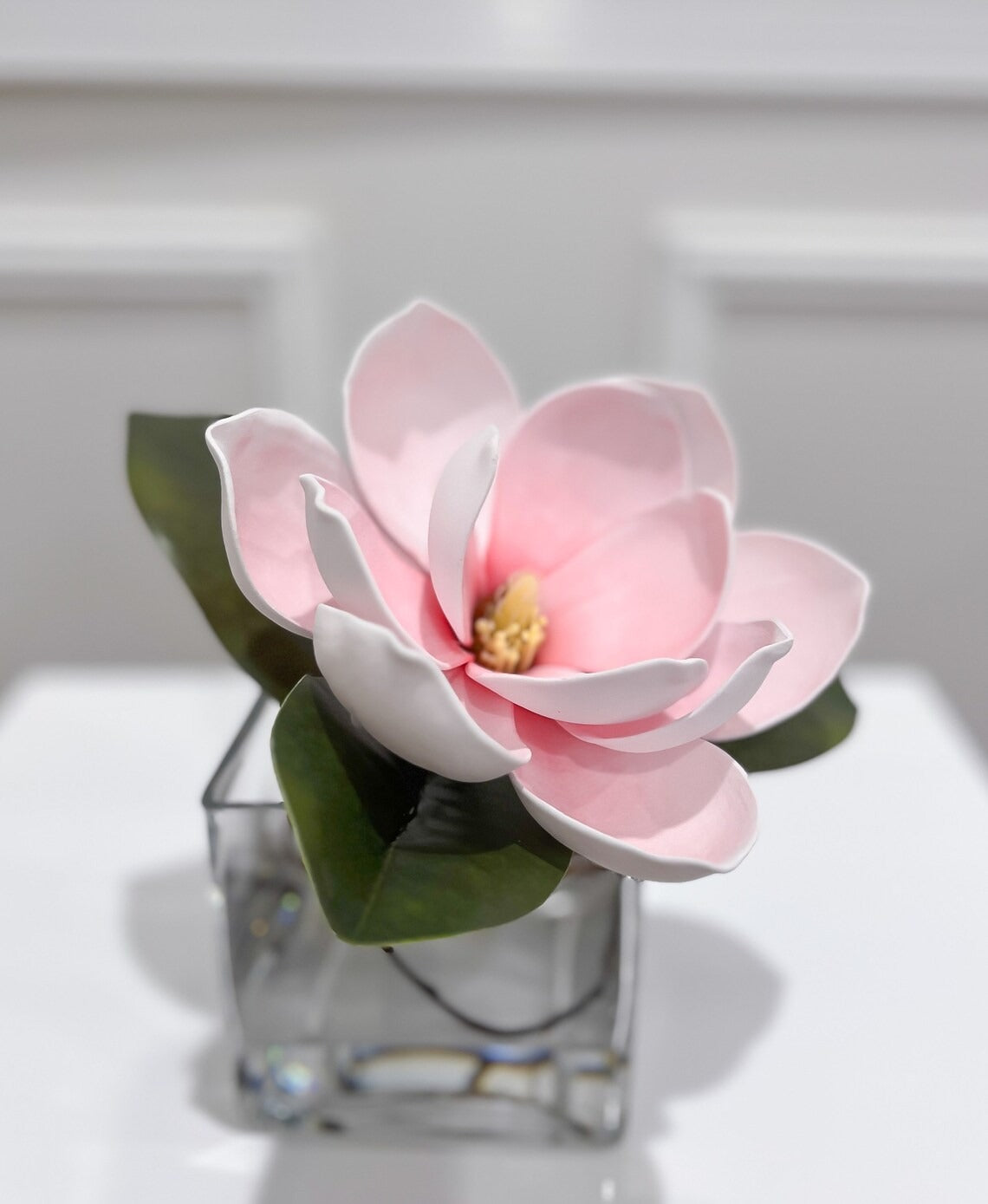 Single Premium Magnolia Elegant Arrangement in Square Vase