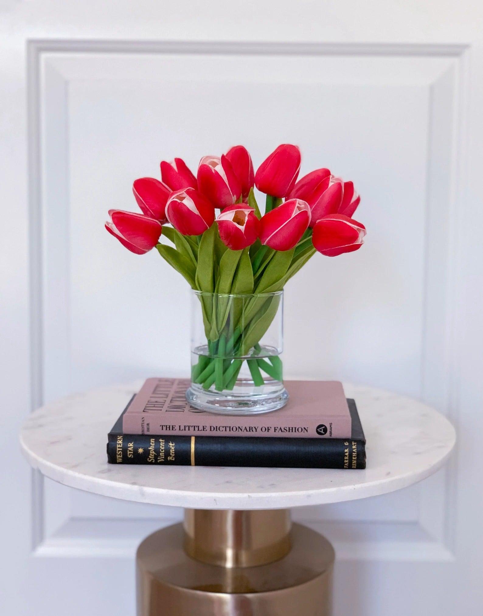 Real Touch Tulip Petite Arrangement - Flovery Main image