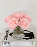 Real Touch Roses Arrangement Candleholder Vase - Flovery