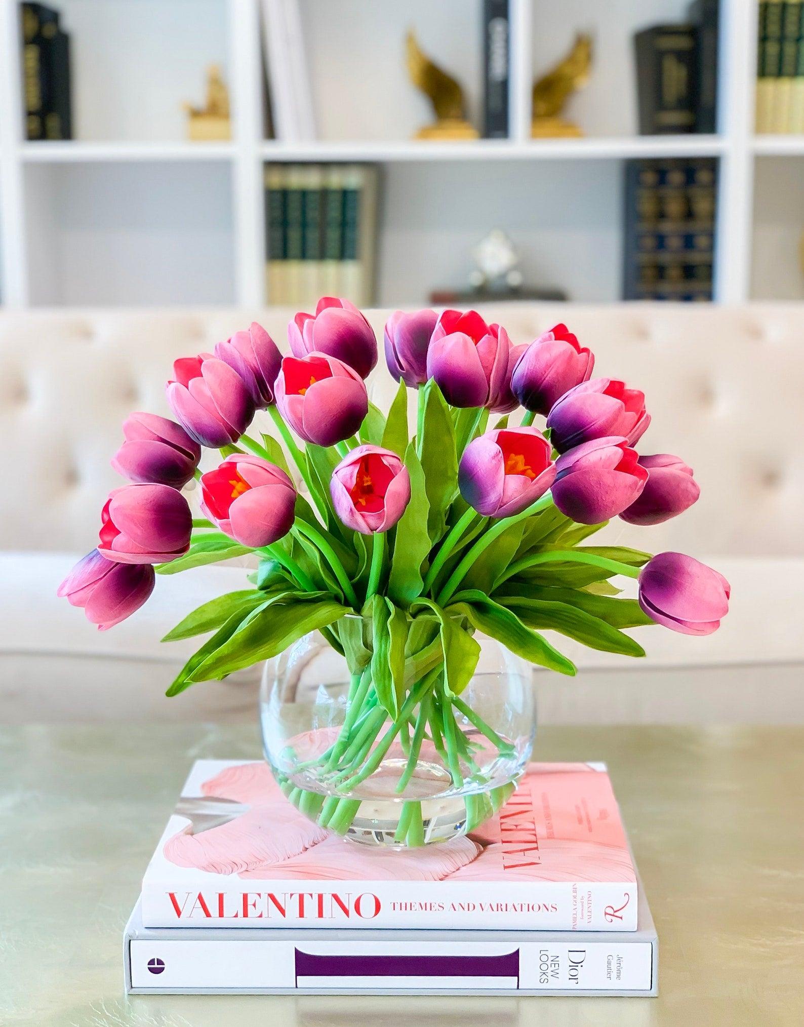 Large 60 Tulip Artificial Flower Arrangement - Flovery