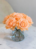 Real Touch Roses Arrangement Candleholder Vase - Flovery