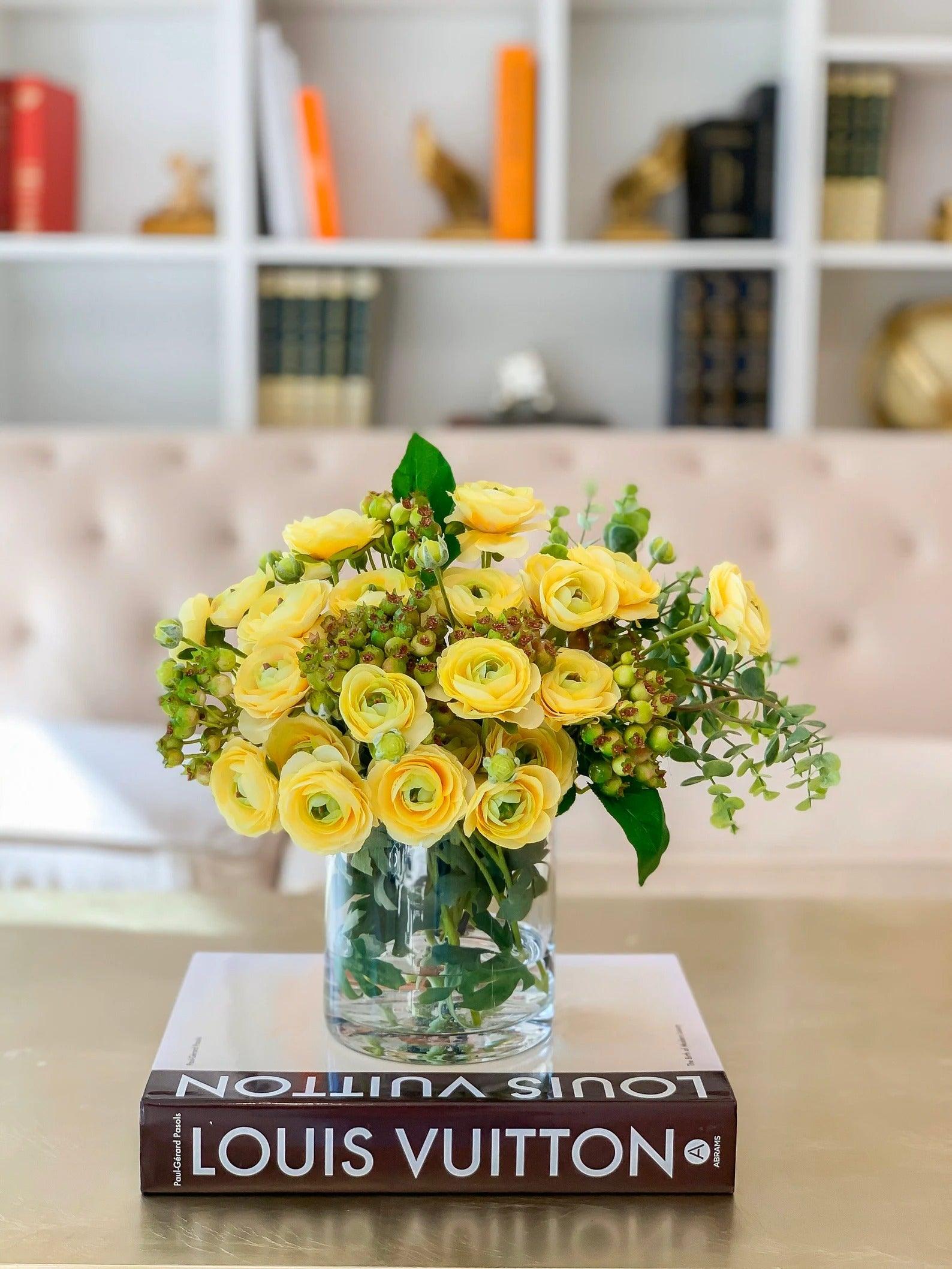 Yellow Artificial Ranunculus Arrangement - Flovery Main image