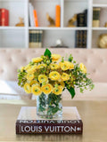 Yellow Artificial Ranunculus Arrangement