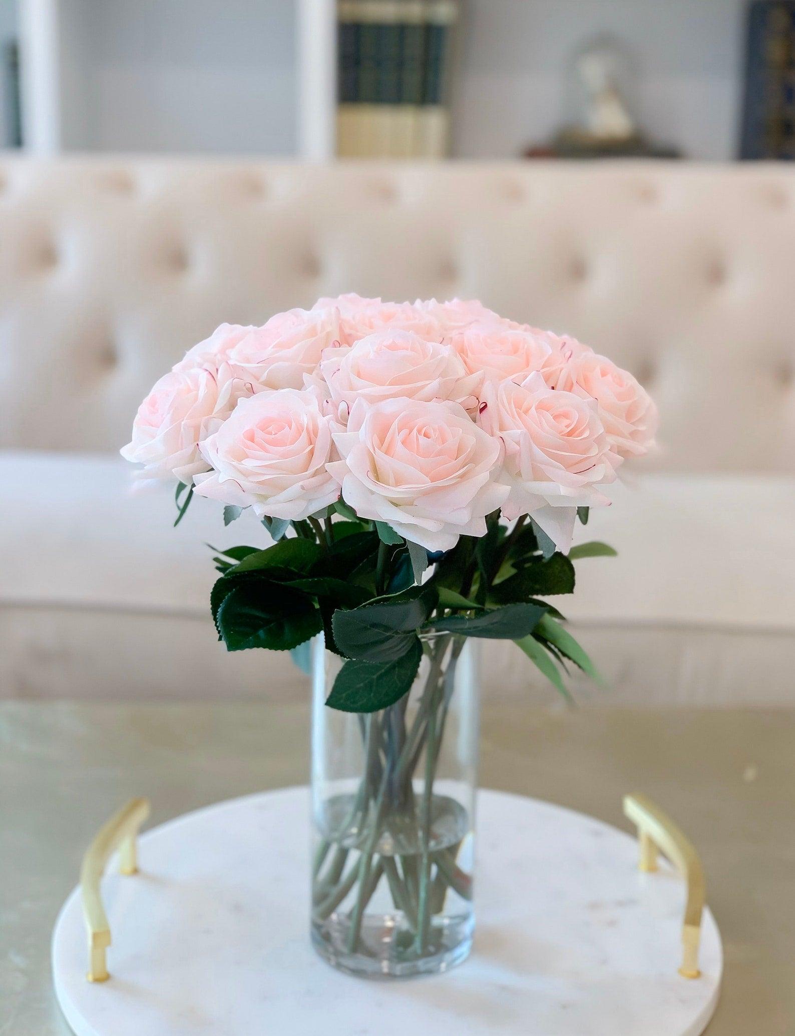 13-in Blush White Rose Real Touch Arrangement Main image