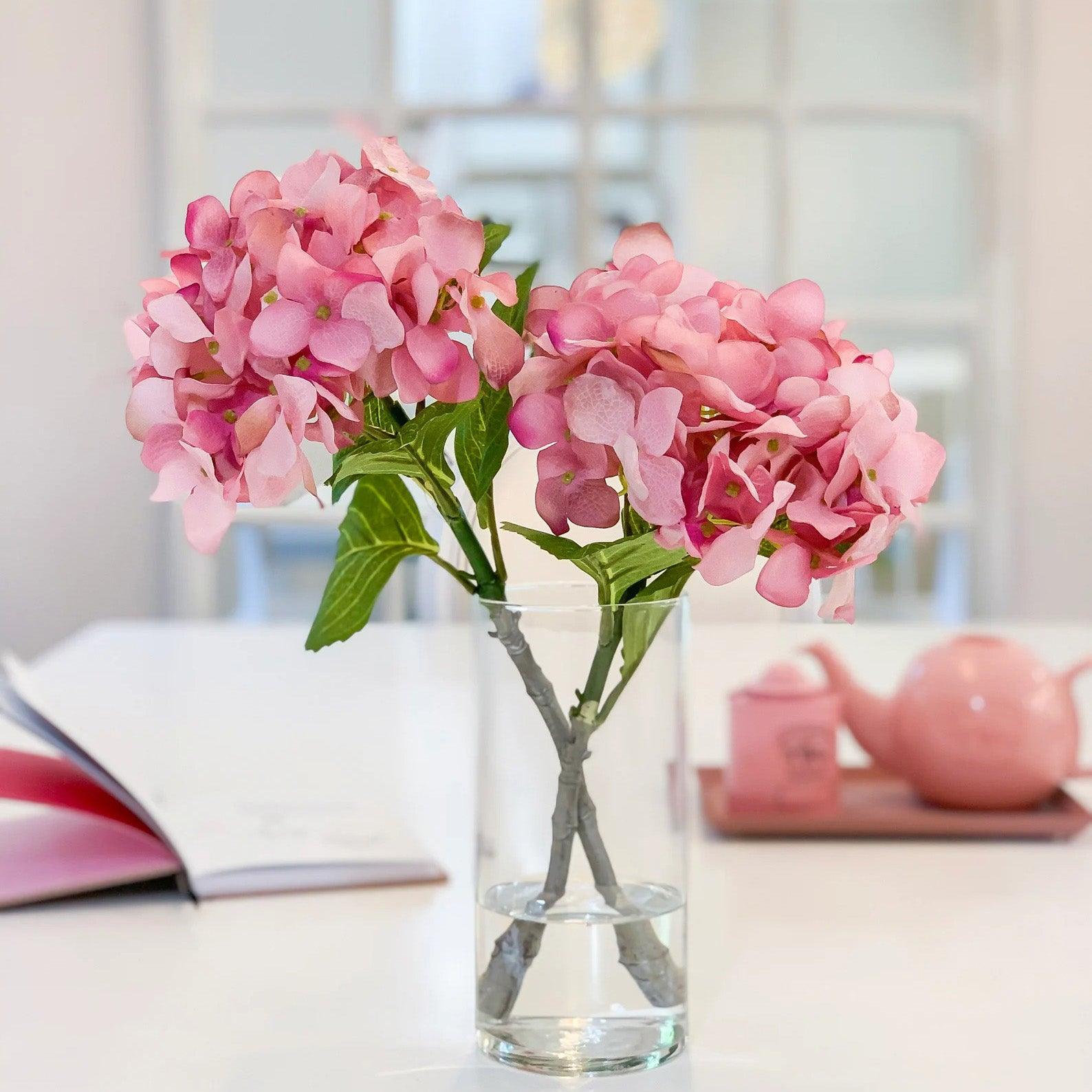 Real Touch Arrangement White Hydrangeas - Flovery Main image
