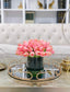 Red Pink Faux Tulip Centerpiece - Flovery