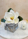 Single Real Touch Magnolia Arrangement in Square Vase - Flovery