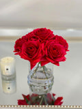 Real Touch Roses Arrangement Candleholder Vase - Flovery