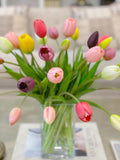 Large Prismatic Color Tulips Arrangement - Flovery
