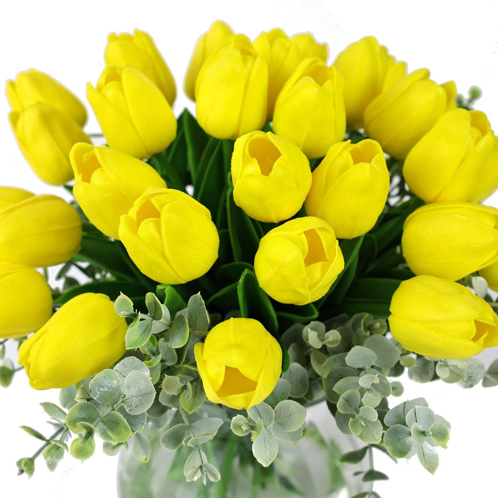 Real Touch Tulips Spring Arrangement - Flovery