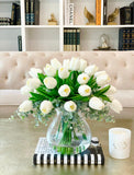 Real Touch Tulips Spring Arrangement - Flovery
