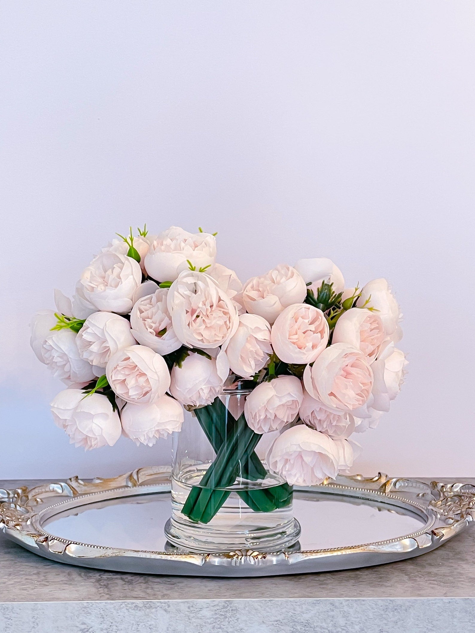 Two Bouquets Artificial Peony Arrangement Main image