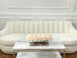 Modern Long Cream Real Touch Roses Arrangement - Flovery