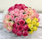 X-Large Exclusive Multicolor Roses Dome Arrangement - Flovery