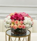 X-Large Exclusive Multicolor Roses Dome Arrangement - Flovery