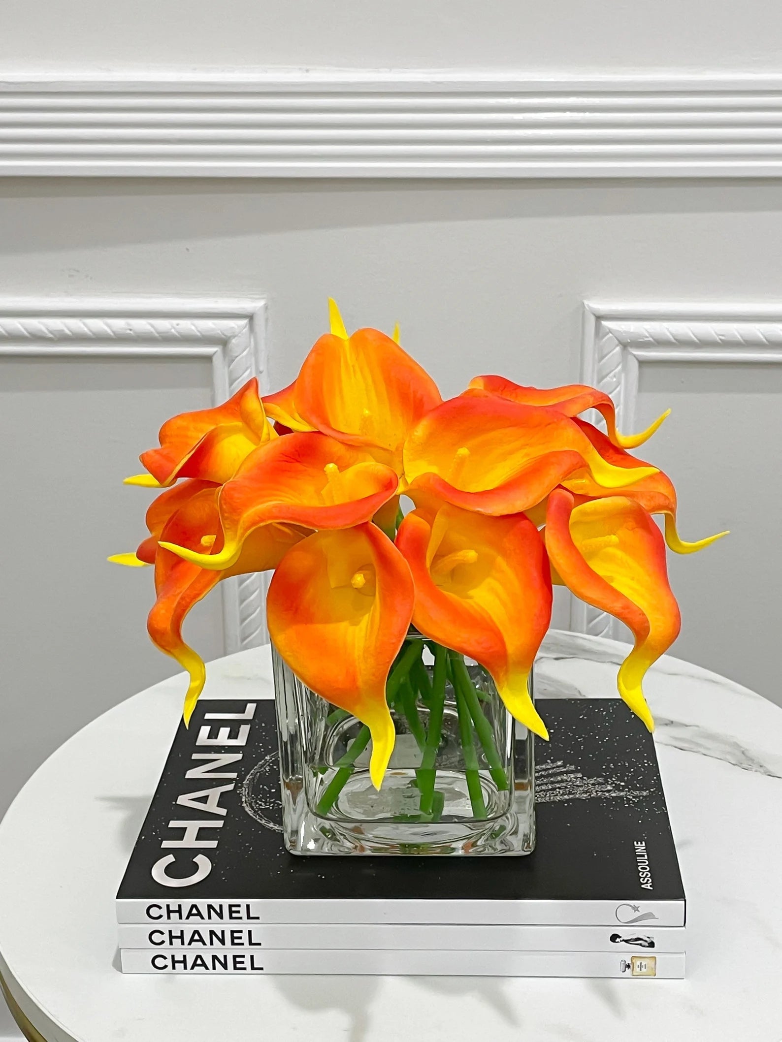 Real Touch Calla Lily Modern Arrangement - Flovery