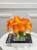 Real Touch Calla Lily Modern Arrangement - Flovery