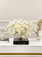 White XX-Large Exclusive Real Touch Centerpiece Arrangement - Flovery
