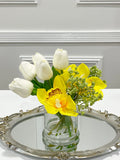 Real Touch Tulips and Orchids French Country Arrangement.