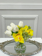 Real Touch Tulips and Orchids French Country Arrangement. - Flovery