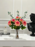 Large Exclusive Real Touch Magenta Dahlia Arrangement - Flovery