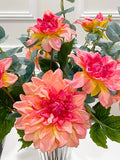 Large Exclusive Real Touch Magenta Dahlia Arrangement - Flovery
