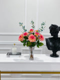 Large Exclusive Real Touch Magenta Dahlia Arrangement - Flovery