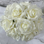 Premium Real Touch Forever White Roses Arrangement - Flovery
