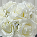 Premium Real Touch Forever White Roses Arrangement - Flovery