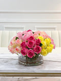 X-Large Exclusive Multicolor Roses Dome Arrangement - Flovery