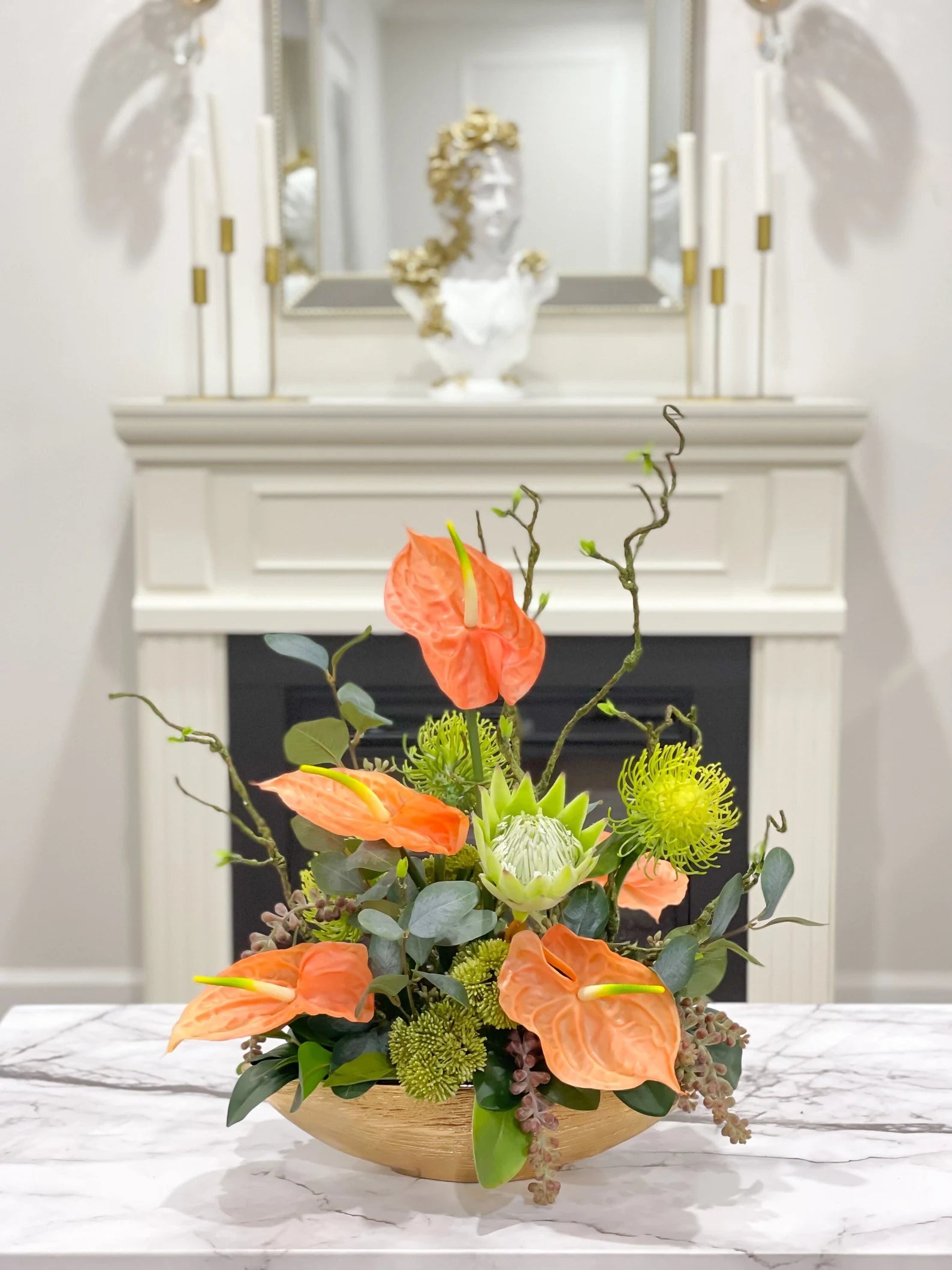 Large Exclusive Real Touch Anthurium Arrangement - Flovery Main image