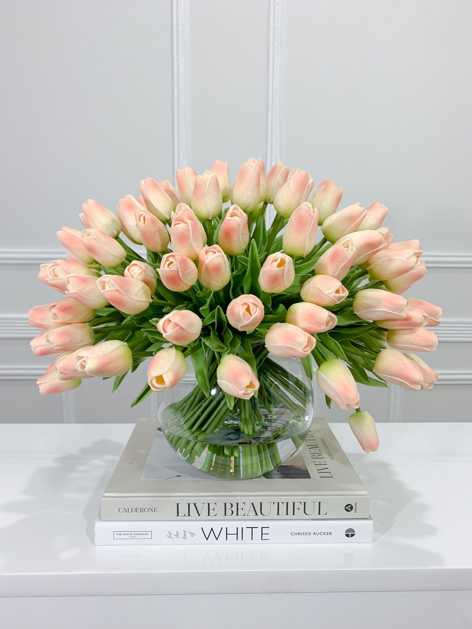 Large 100 Real Touch Tulips Arrangement - Flovery