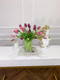 Large Elegant Real Touch Tulips Tall Arrangement