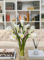 Large White Real Touch Calla Lily Arrangement - Flovery
