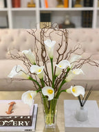 Large White Real Touch Calla Lily Arrangement - Flovery