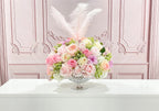 X-Large Real Touch Pink Rose Faux Floral Centerpiece - Flovery