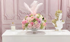 X-Large Real Touch Pink Rose Faux Floral Centerpiece - Flovery