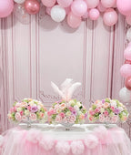X-Large Real Touch Pink Rose Faux Floral Centerpiece - Flovery