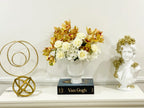 Finest Real Touch Orchid, Roses, French Hydrangea Cream Arrangement