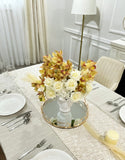 Finest Real Touch Orchid, Roses, French Hydrangea Cream Arrangement